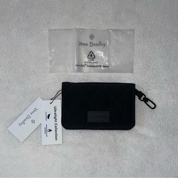 New! Vera Bradley Ultralight RFID Small Bifold Wallet Black/Exuberant Floral🌸 - Picture 4 of 13